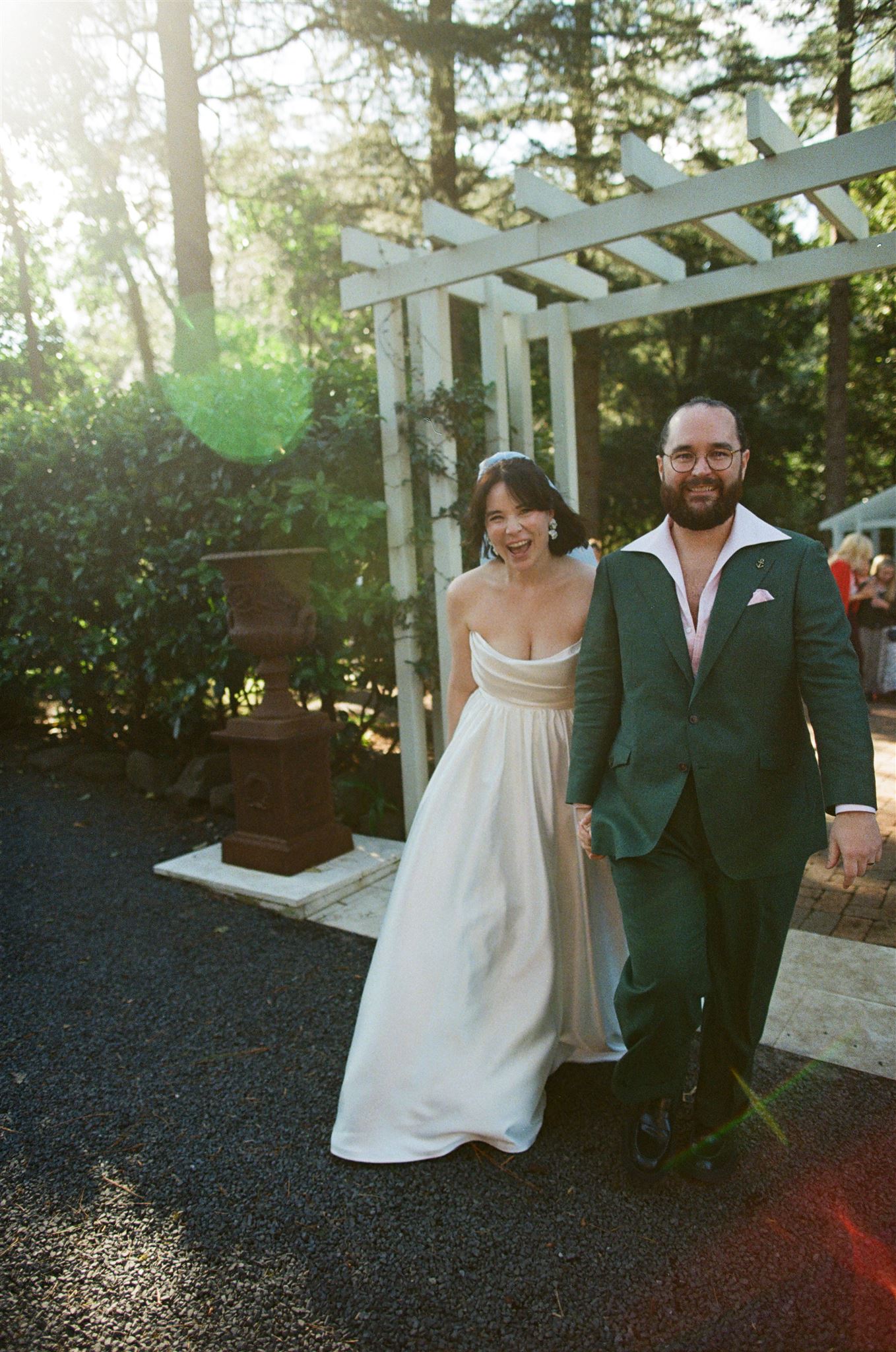 The happy couple on their wedding day